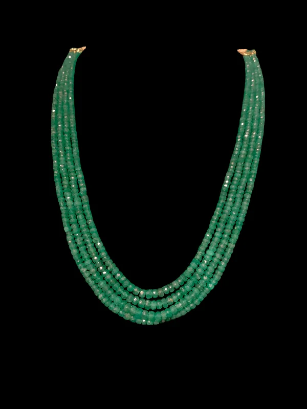 DNS86 Four layer natural emerald beads necklace ( READY TO SHIP )