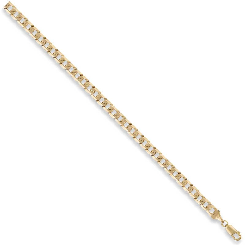 Flat Curb Chain/Bracelet- 9ct Gold