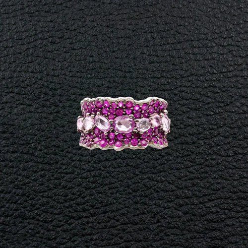 Ruby & Pink Sapphire Band Ring