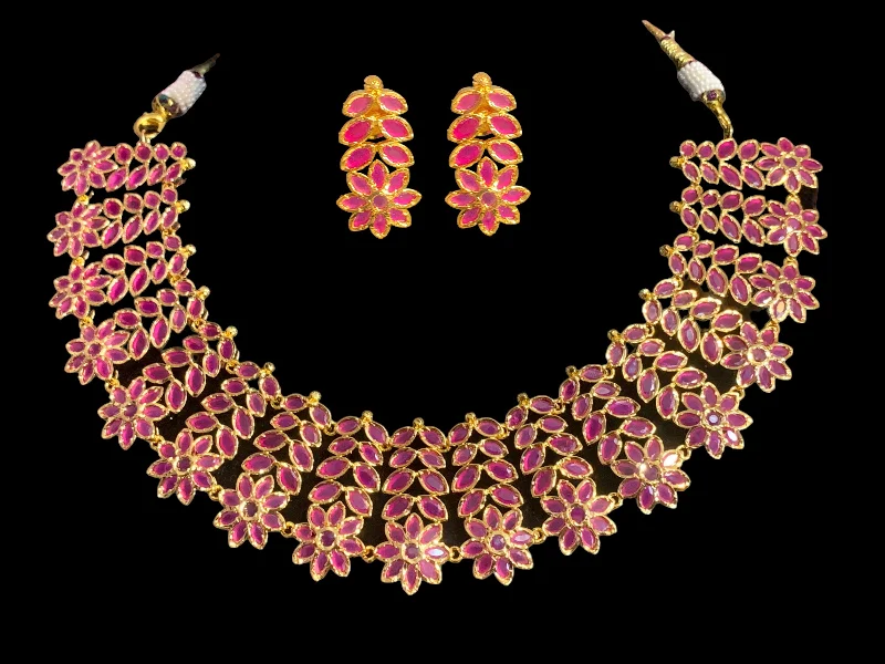 NS367 MIZAN Hyderabadi gold plated necklace set ( READY TO SHIP )