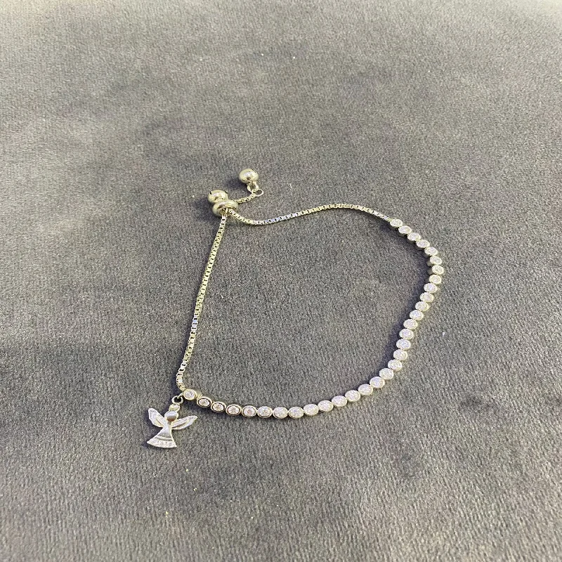 Silver Classics CZ Toggle Bracelet