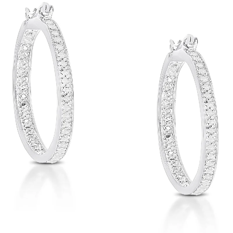 Victoria Townsend Diamond Accent Hoop Earring