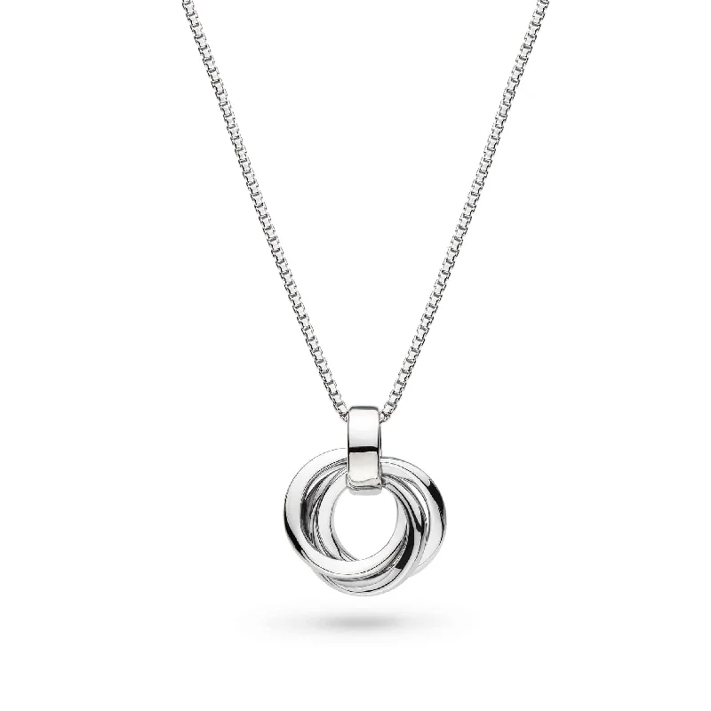 Silver Bevel Trilogy Petite Necklace