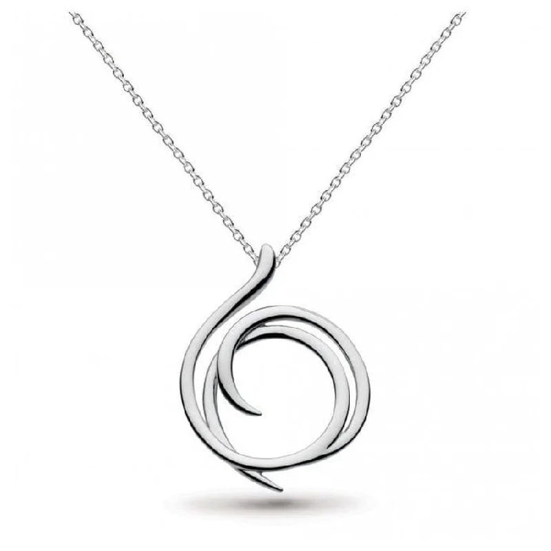 Silver Enwtine Helix Wrap Necklace