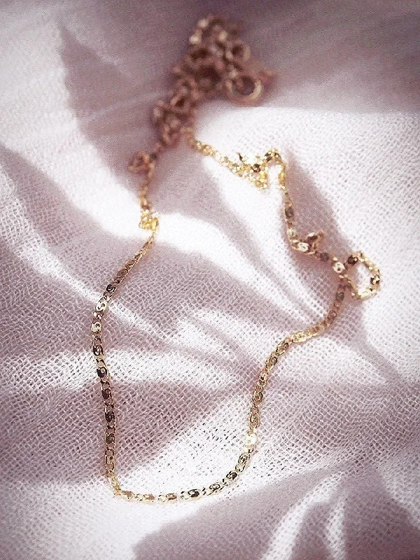 Gold Filled Snail Chain Necklace