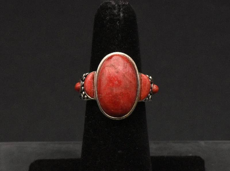 Sterling Silver Imperial Jasper Ring - Size 4.75