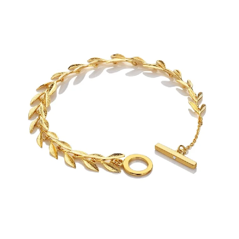 Hot Diamonds X TG Laurel Bracelet - Yellow Gold Plate