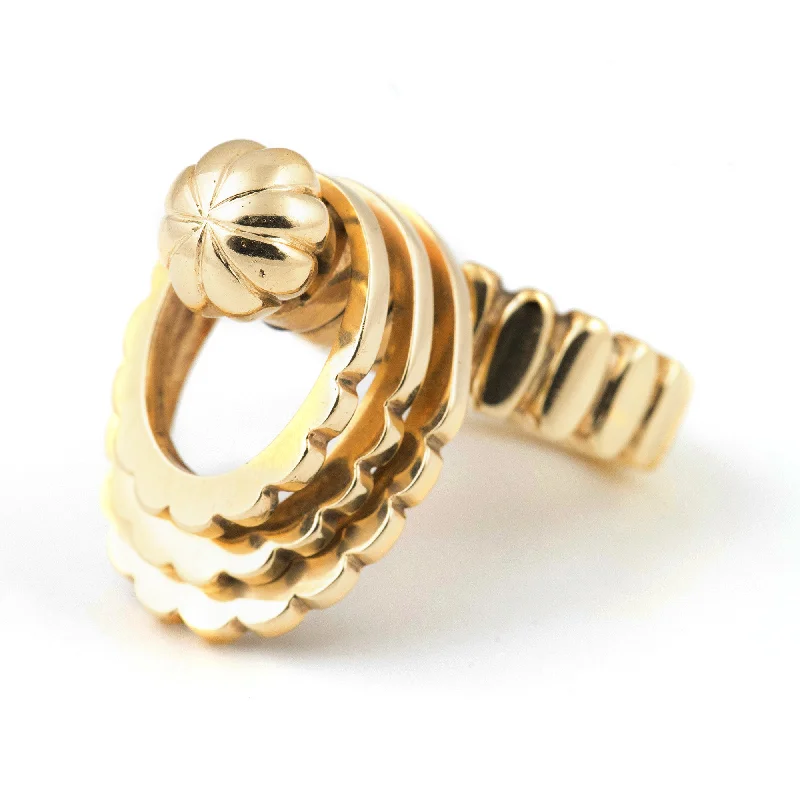 Retro 14K Yellow Gold Spinning Ring