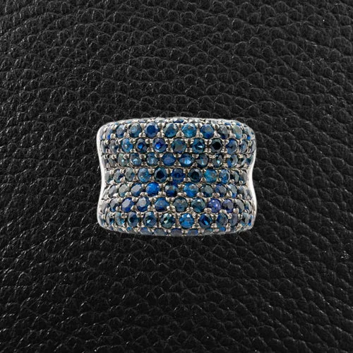 Sapphire Cigar Band Ring