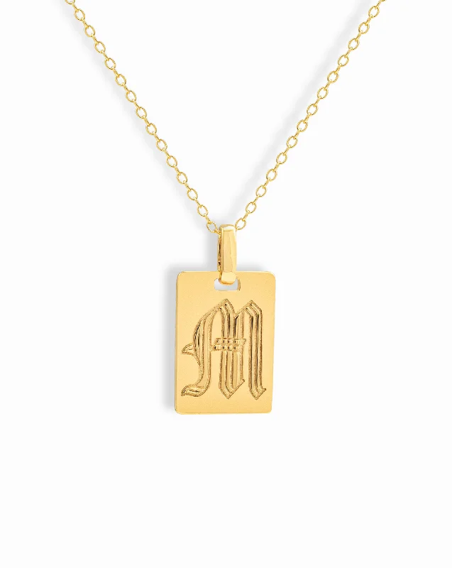 Classique Old English Initial Pendant Necklace