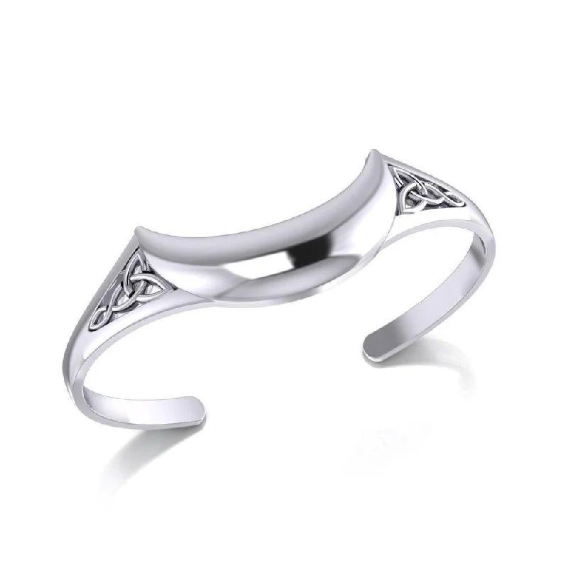 Crescent Moon Celtic Knot Cuff Bracelet TMD063