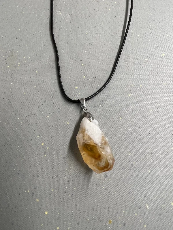 Citrine (Heat Treated) Necklace, Raw