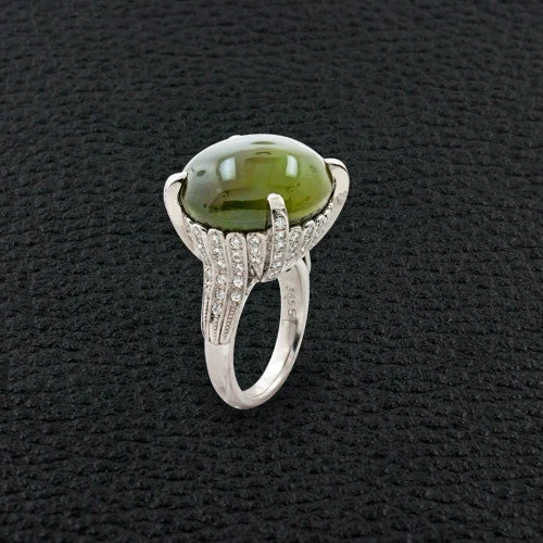 Alexandrite Cat's Eye & Diamond Ring