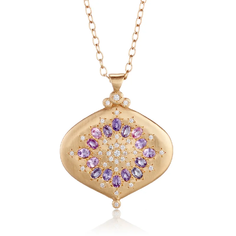 Multi-Color Sapphire Nectar Pendant Necklace