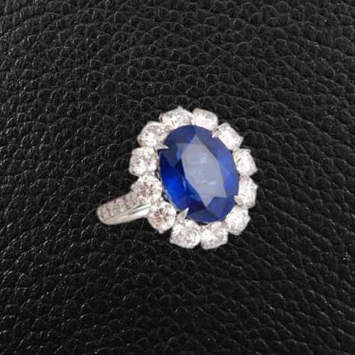 Oval Sapphire & Diamond Ring