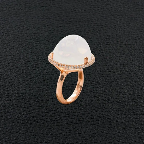 Moonstone & Diamond Cocktail Ring