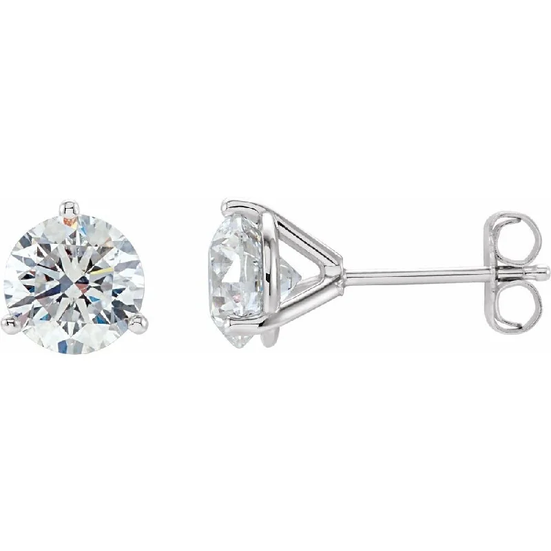 Platinum 2 CTW Diamond Stud Earring for Women