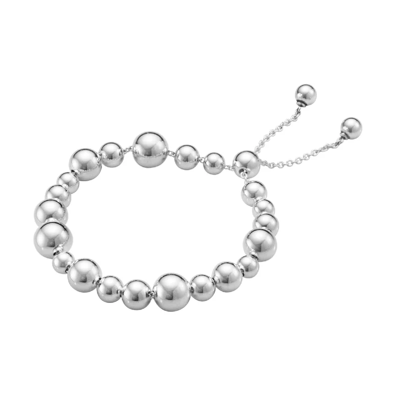 Silver Moonlight Grapes Drawstring Bracelet