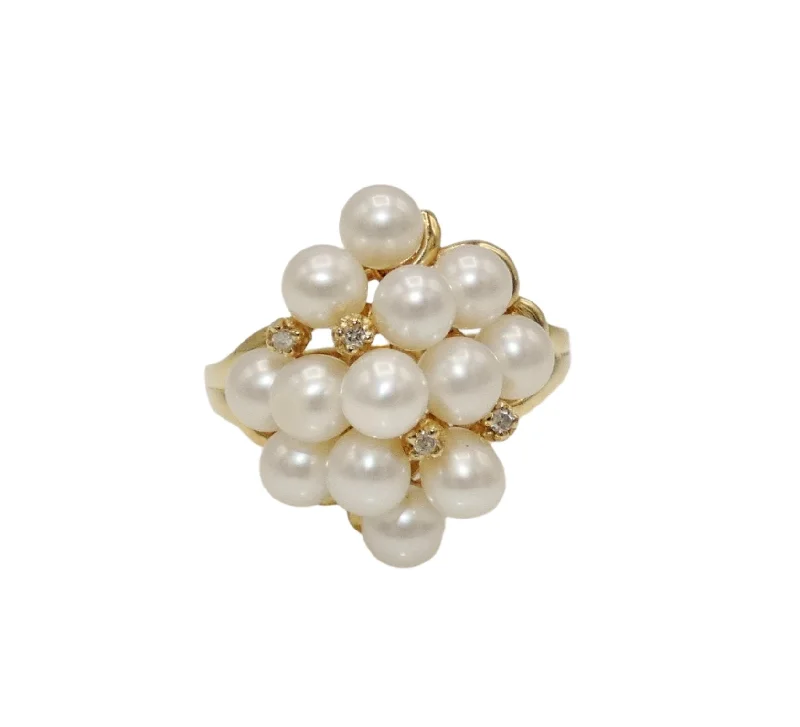 14K Gold Cultured Pearl Ring