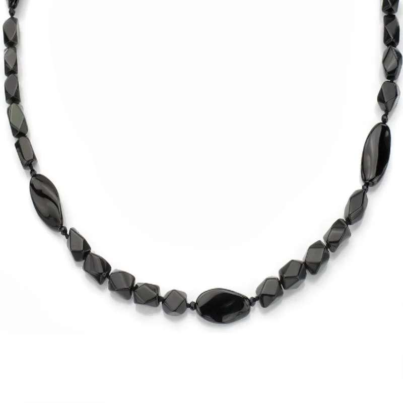 DaVonna Black Onyx 30-inch Endless Necklace