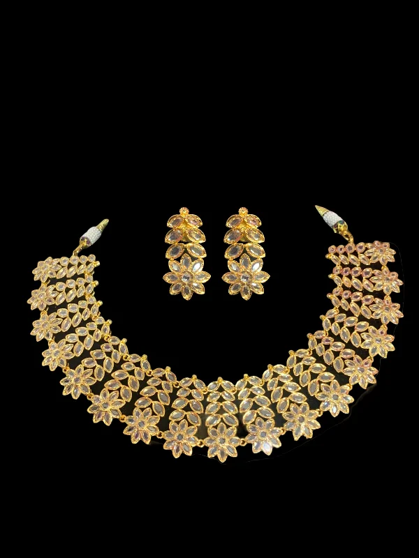 NS366 MIZAN Hyderabadi gold plated necklace set ( READY TO SHIP )