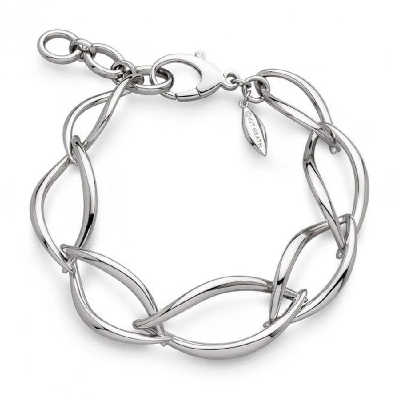 Silver Entwine Twine Twist Link Bracelet