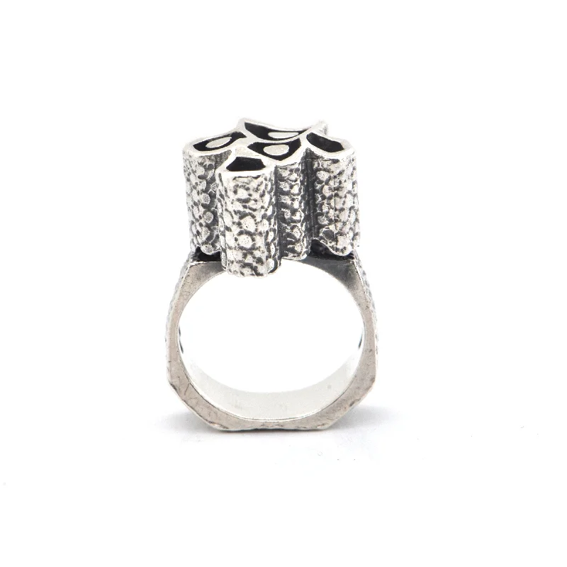 Walter Schluep Textured Sterling Silver Ring