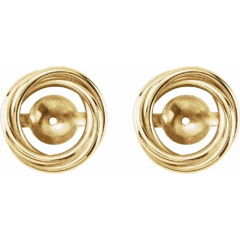 14k Yellow Gold 6.7 mm ID Earring for Women Jackets Earring for Women