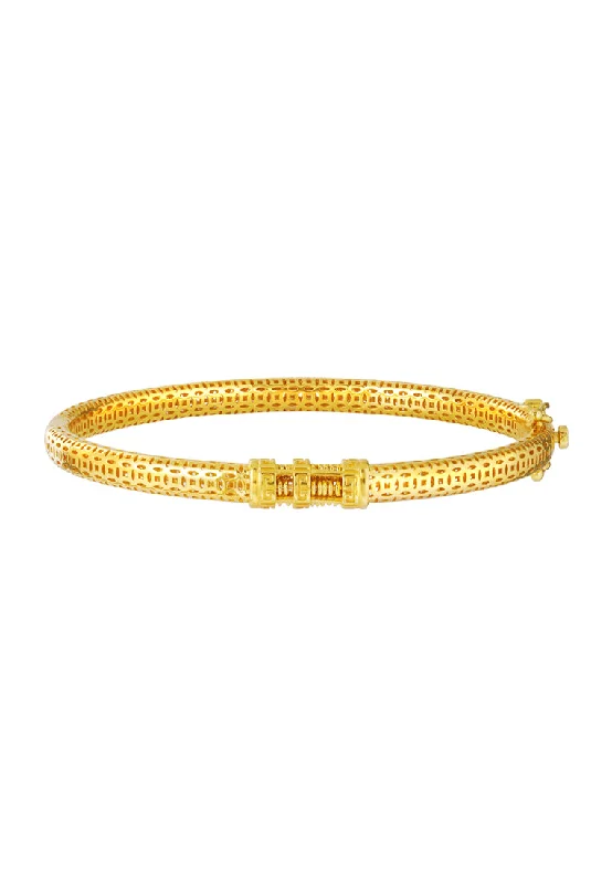 TOMEI Auspicious Pattern Abacus Bangle, Yellow Gold 916