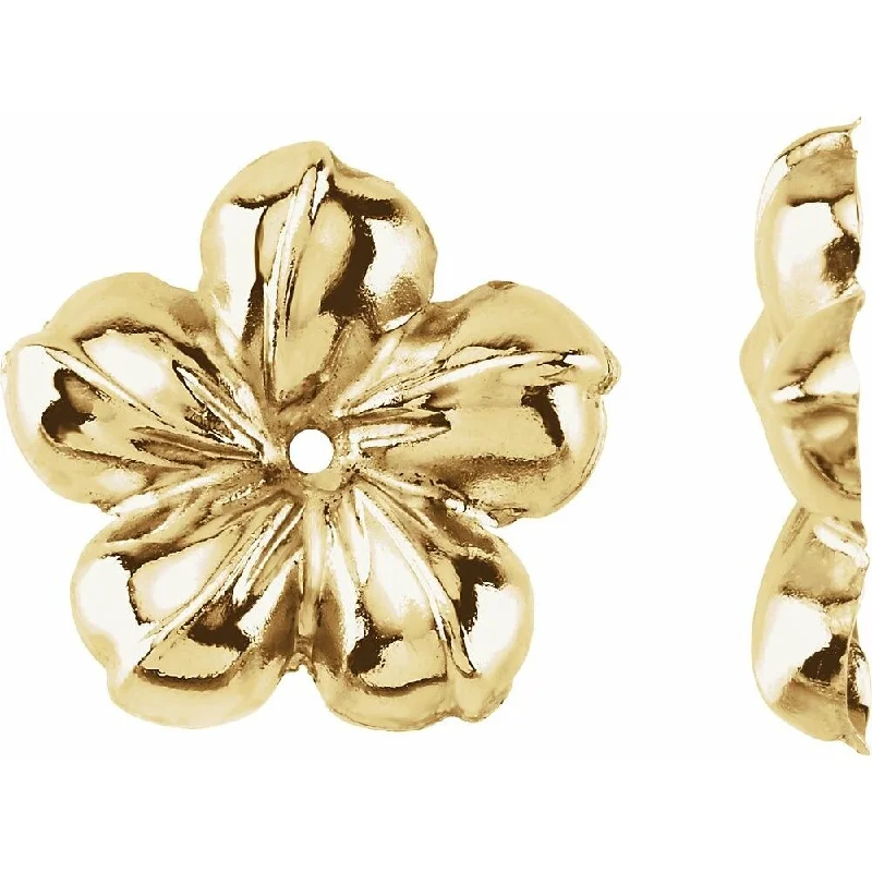 14k Yellow Gold Floral-Inspired Earring for Women Jackets Earring for Women