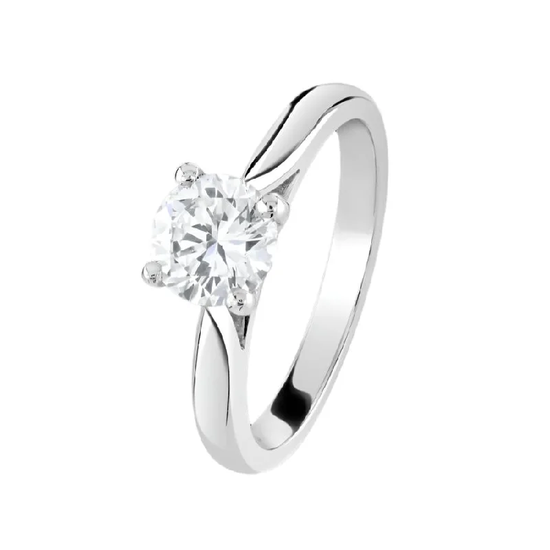 1.01ct Round Brilliant Cut Diamond Solitaire Platinum Ring