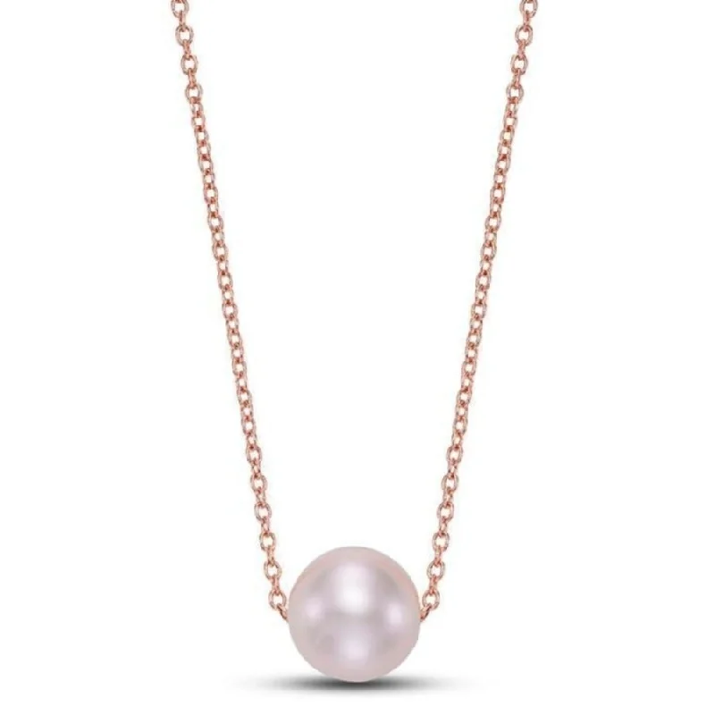 Floating Pink Pearl Necklace