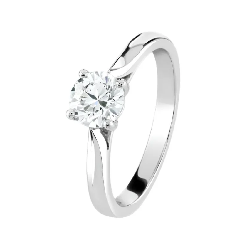 0.80ct Round Brilliant Cut Diamond Solitaire Platinum Ring