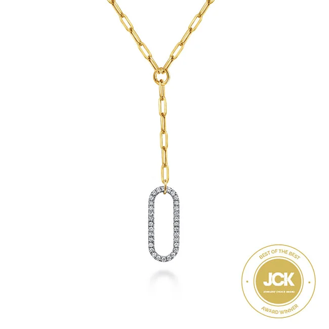 Gabriel & Co. Diamond "Y" Necklace