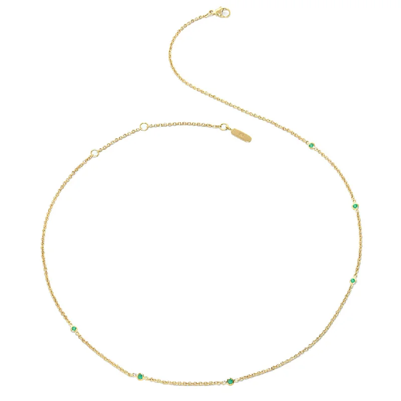 Emerald Station Necklace