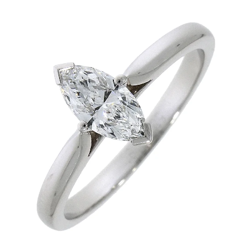 Platinum Marquise Diamond Solitaire Claw Set Ring