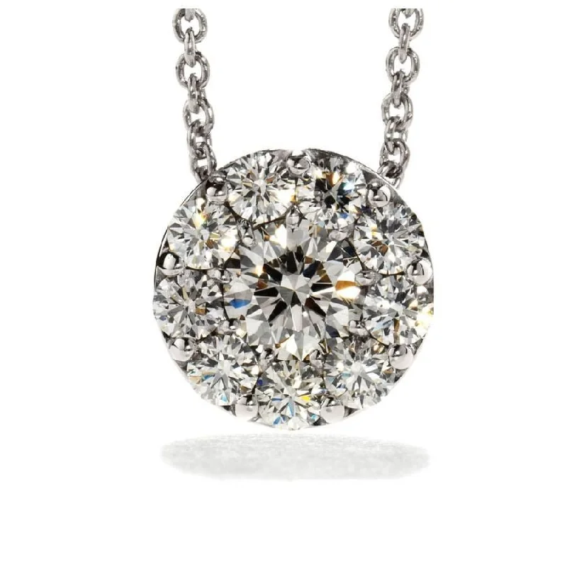 18ct White Gold Diamond Set Fulfilment Pendant & Chain