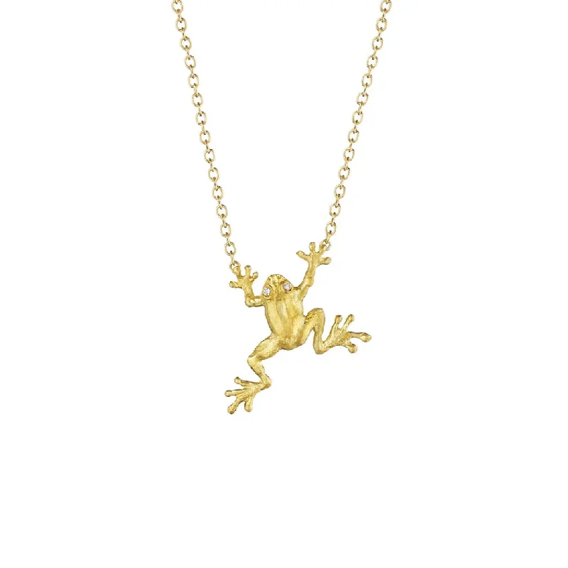 Climbing Frog Necklace