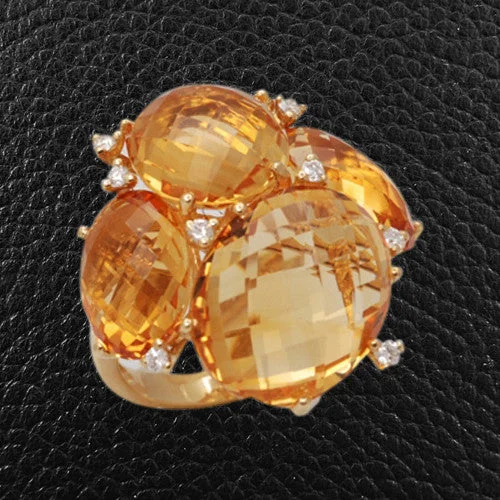 Citrine & Diamond Ring