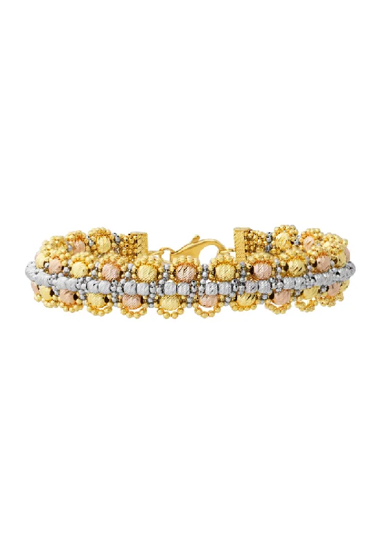 TOMEI Lusso Italia Glamorously Radiant Bangle, Yellow Gold 916