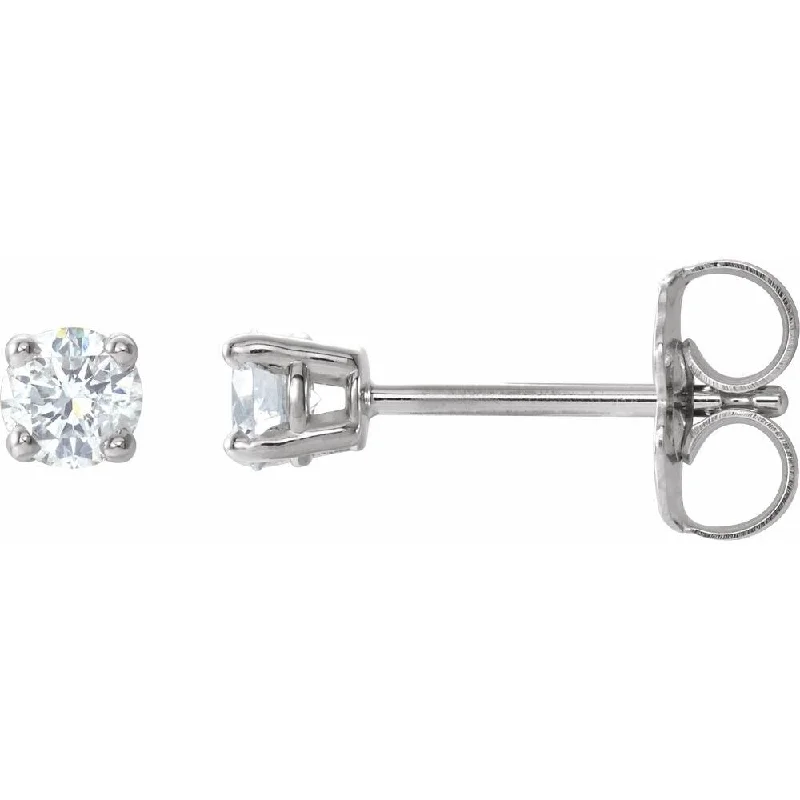 14k White Gold 1/5 CTW Diamond Earring for Women