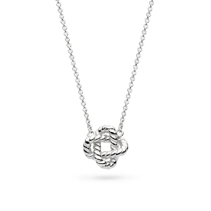 Silver Marina Rope Knot 18" Necklet