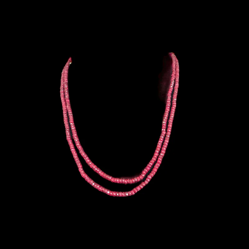 NS295 -A ruby  beads necklace ( READY TO SHIP )