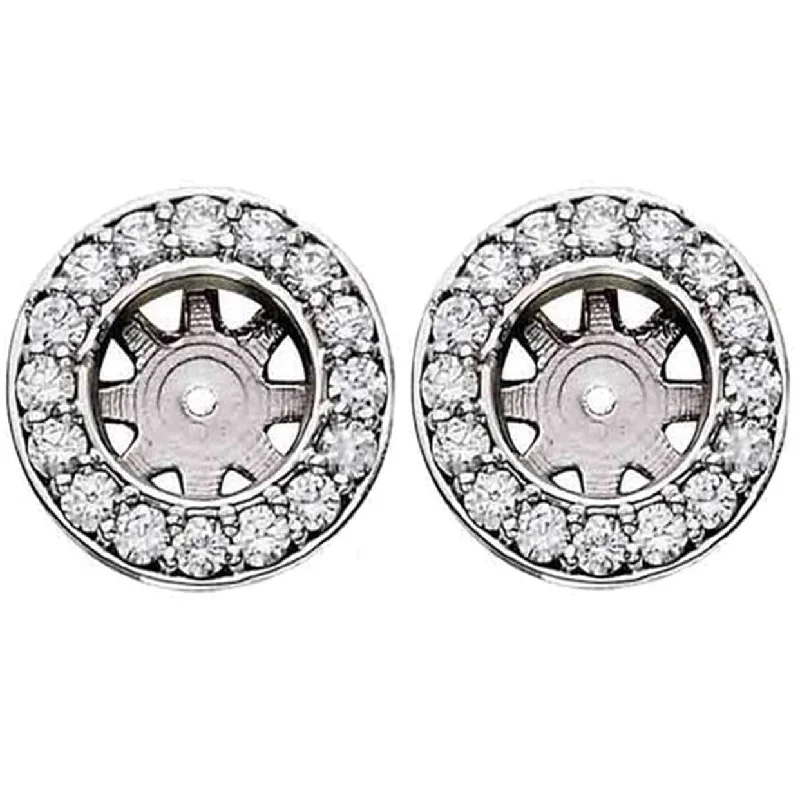 3/4ct Diamond Earring Studs Jackets White (5.5-6mm)