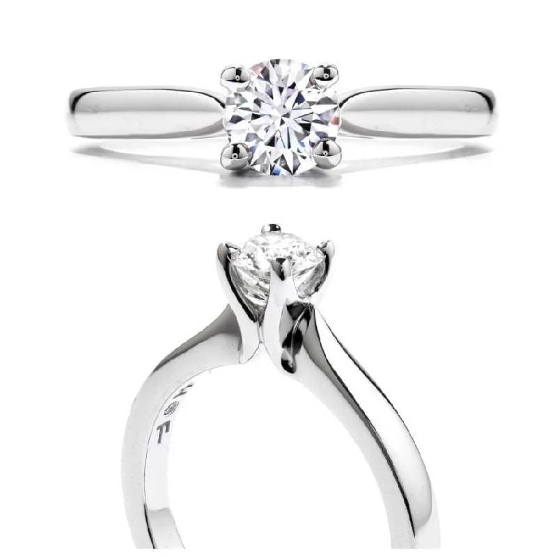 0.50ct Pure Bridal Diamond Solitaire 18ct White Gold Ring