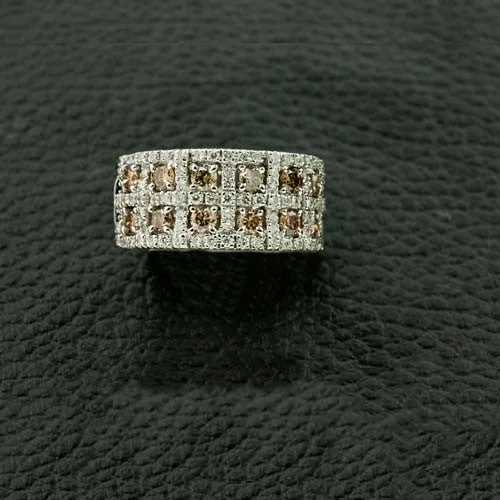 Brown & White Diamond Ring