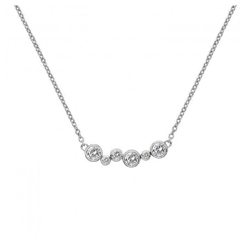 Silver Tender White Topaz and Diamond Set Necklace