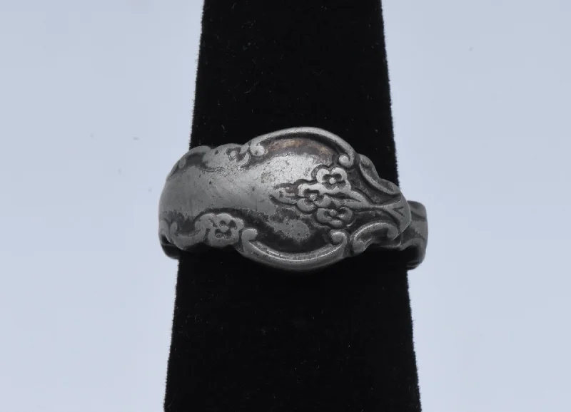 Vintage International Deep Silver Spoon Ring - Size 5