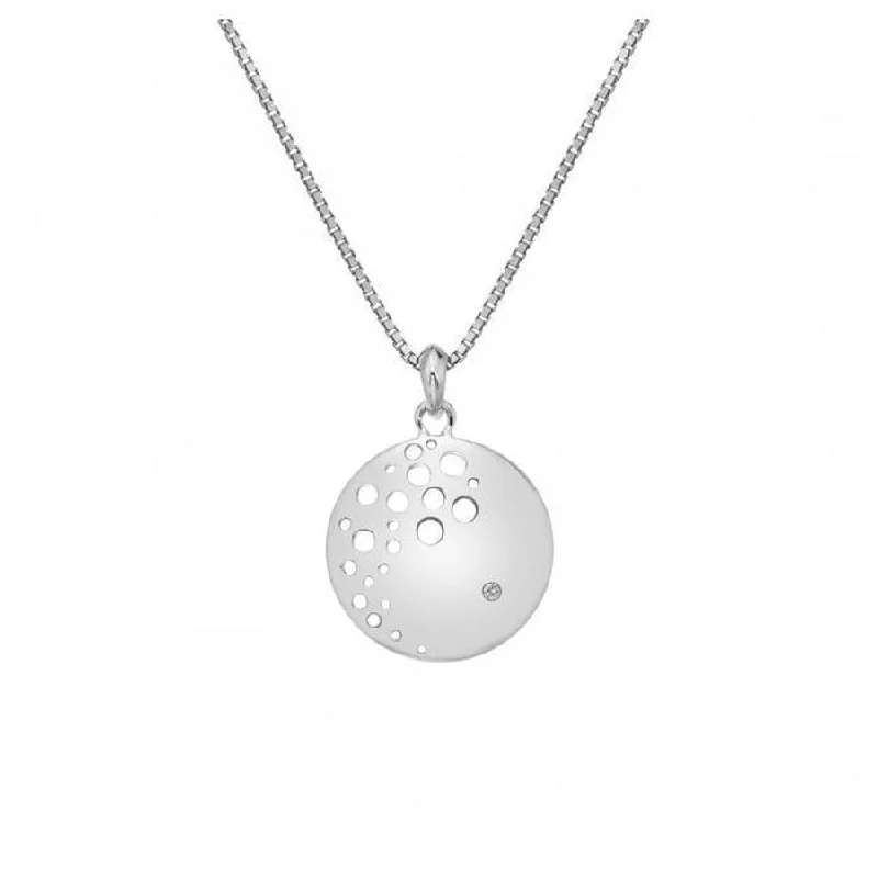 Silver Spritz Circle Pendant & Chain